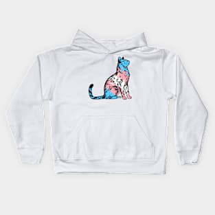 trans pride kitty Kids Hoodie